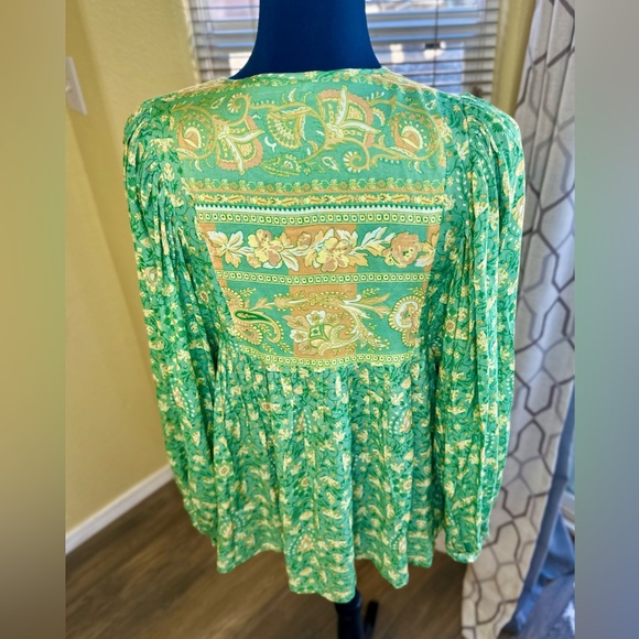 NEW! Spell & the Gypsy Collective Emerald Madame Peacock Boho Blouse - Picture 14 of 17